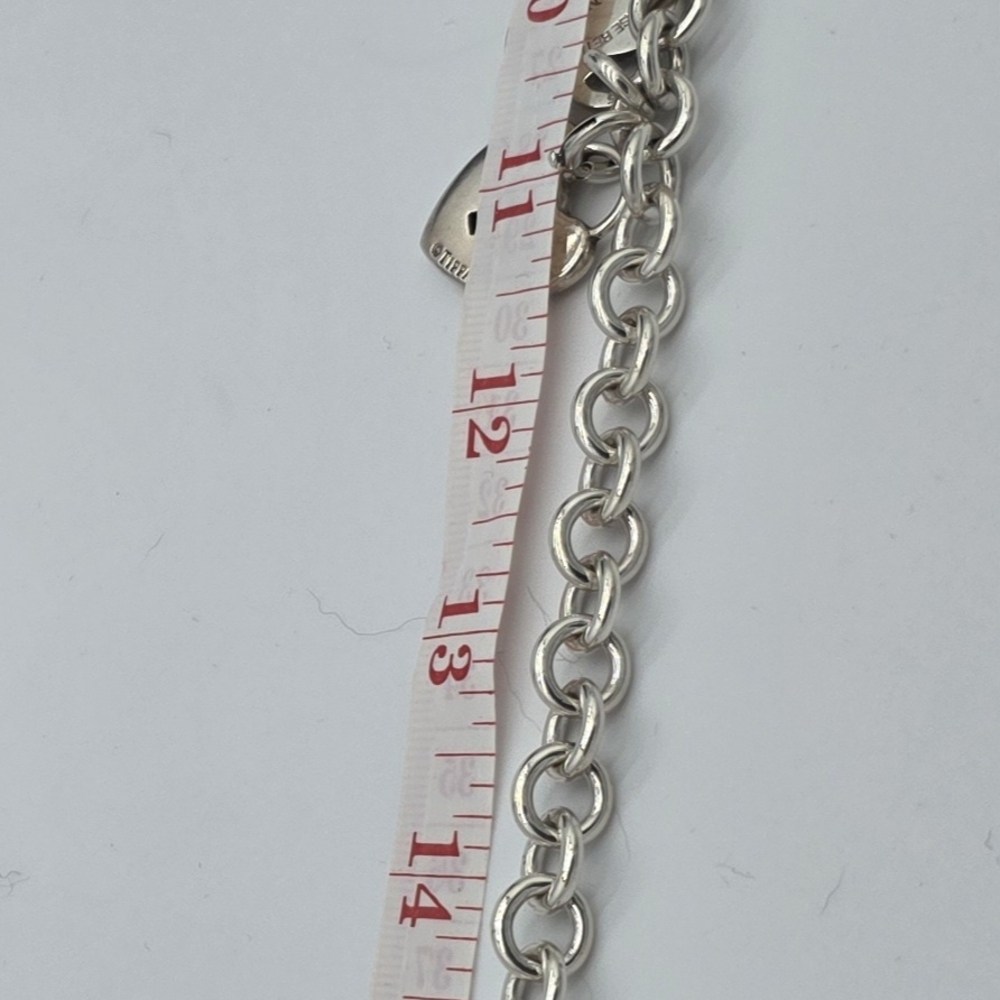 Tiffany & Co. Silver Heart Tag Necklace With Extra Charm 20in - Picture 7 of 8